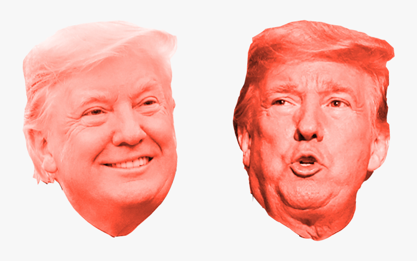 Happy And Sad Trump Heads - Visual Arts, HD Png Download, Free Download