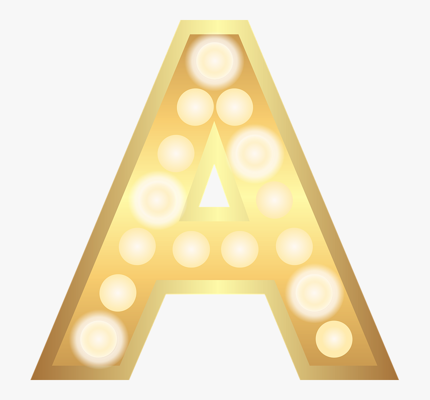 Gold Light Png - Letter A In Lights Png, Transparent Png, Free Download