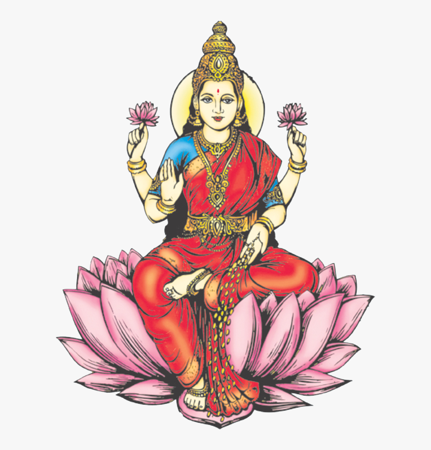 Lord Lakshmi Devi Png - Lakshmi Clipart, Transparent Png, Free Download