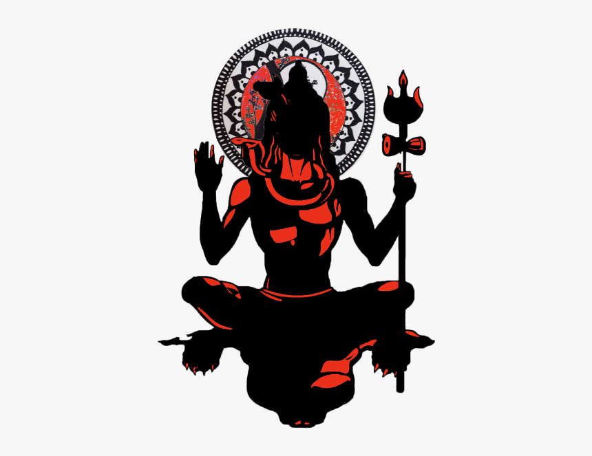 Silhouette At Getdrawings Com - Lord Shiva Vector Png, Transparent Png, Free Download