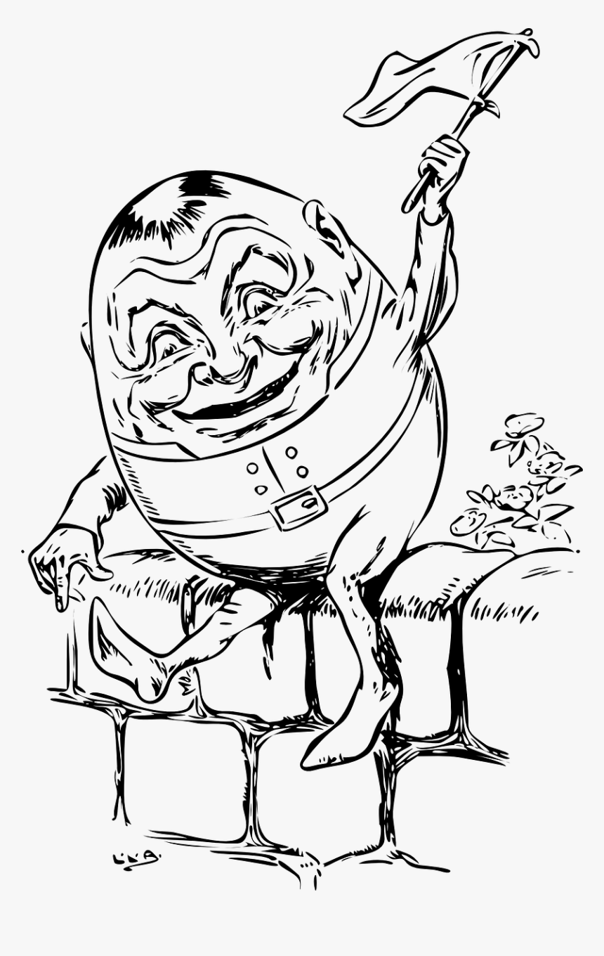 Humpty Dumpty Line Drawing, HD Png Download, Free Download