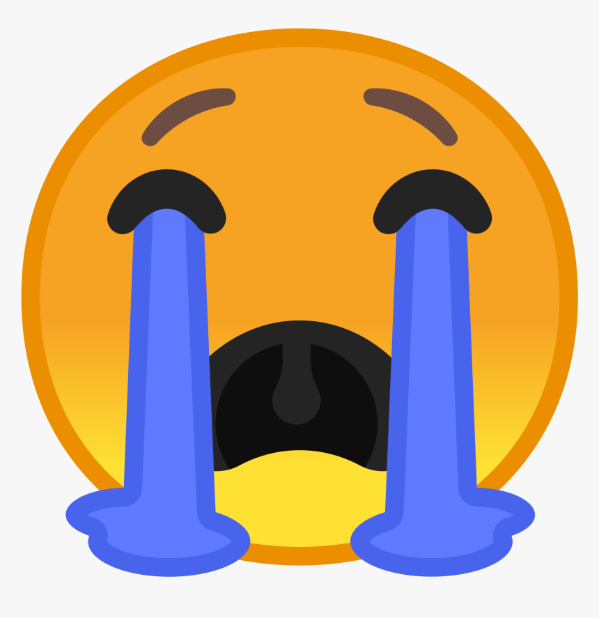 Loudly Crying Face Icon - Emoji Qui Pleure Png, Transparent Png, Free Download