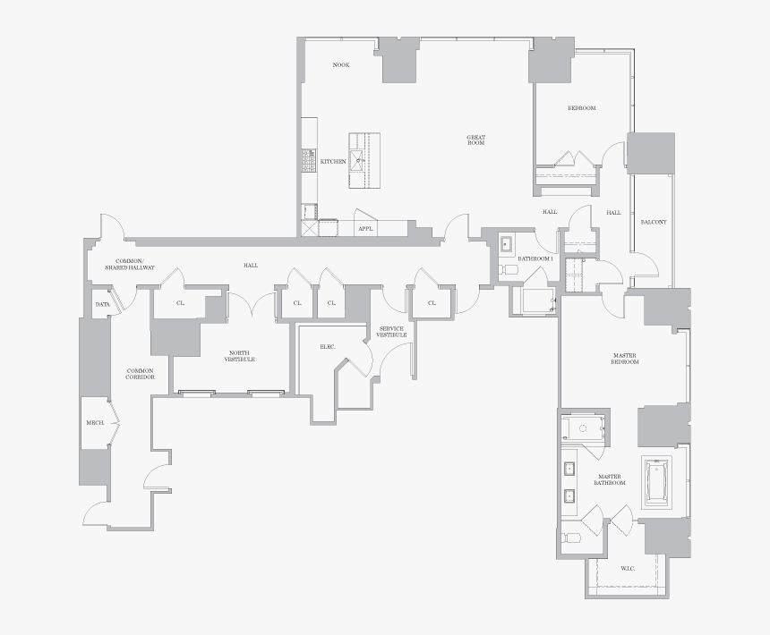 North Arrow Drawing At Getdrawings - Floor Plan, HD Png Download, Free Download