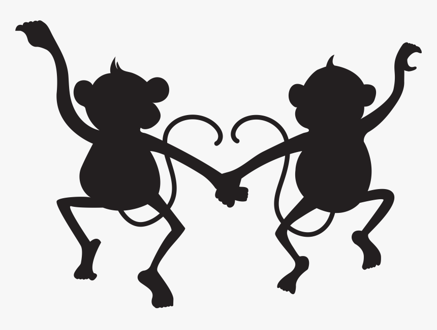 Transparent Cartoon Monkey Png - Monkey Silhouette Clip Art, Png Download, Free Download