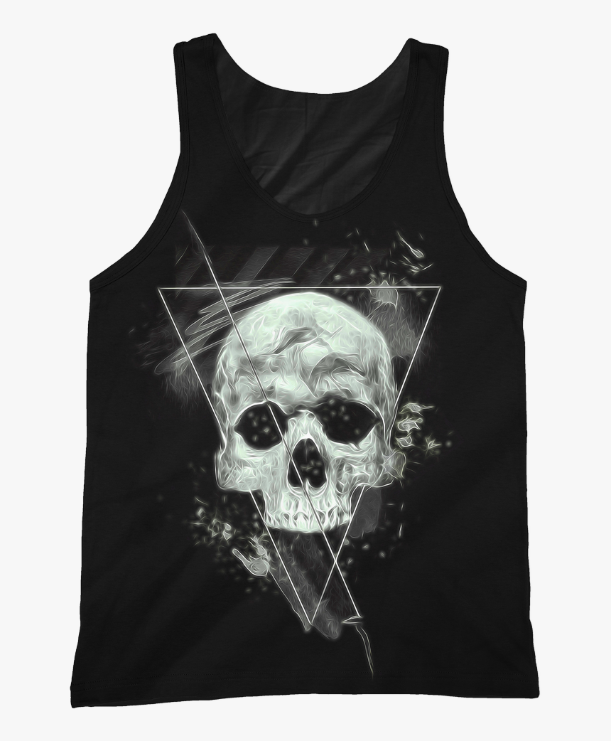 Smoke Skull Cut/sew Tank - Dark Skull, HD Png Download, Free Download