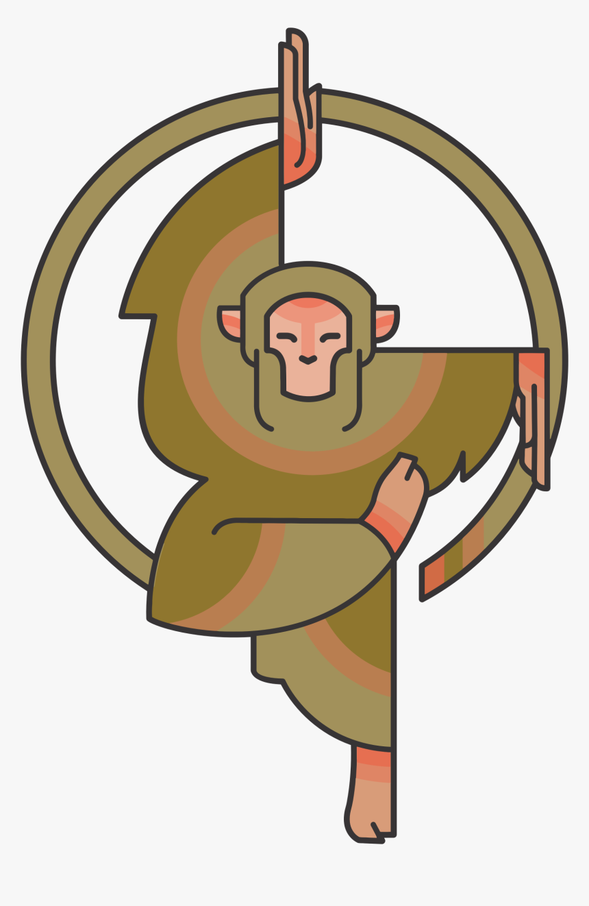Stylized Cartoon Monkey Clip Arts - Stylized Monkey, HD Png Download, Free Download