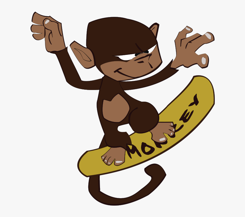Monkey - Cartoon, HD Png Download, Free Download