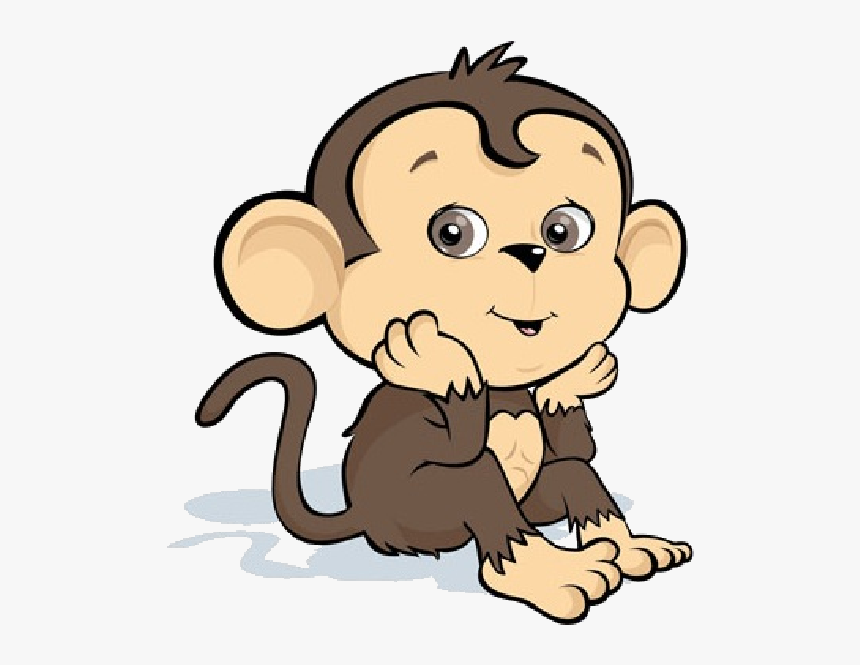 Transparent Monkey - Cartoon Cute Monkey, HD Png Download, Free Download