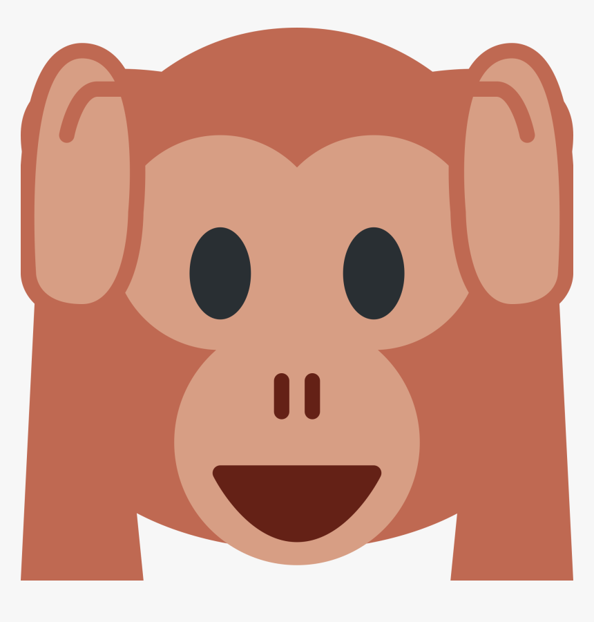 Monkey Covering Ears - Emoji, HD Png Download, Free Download
