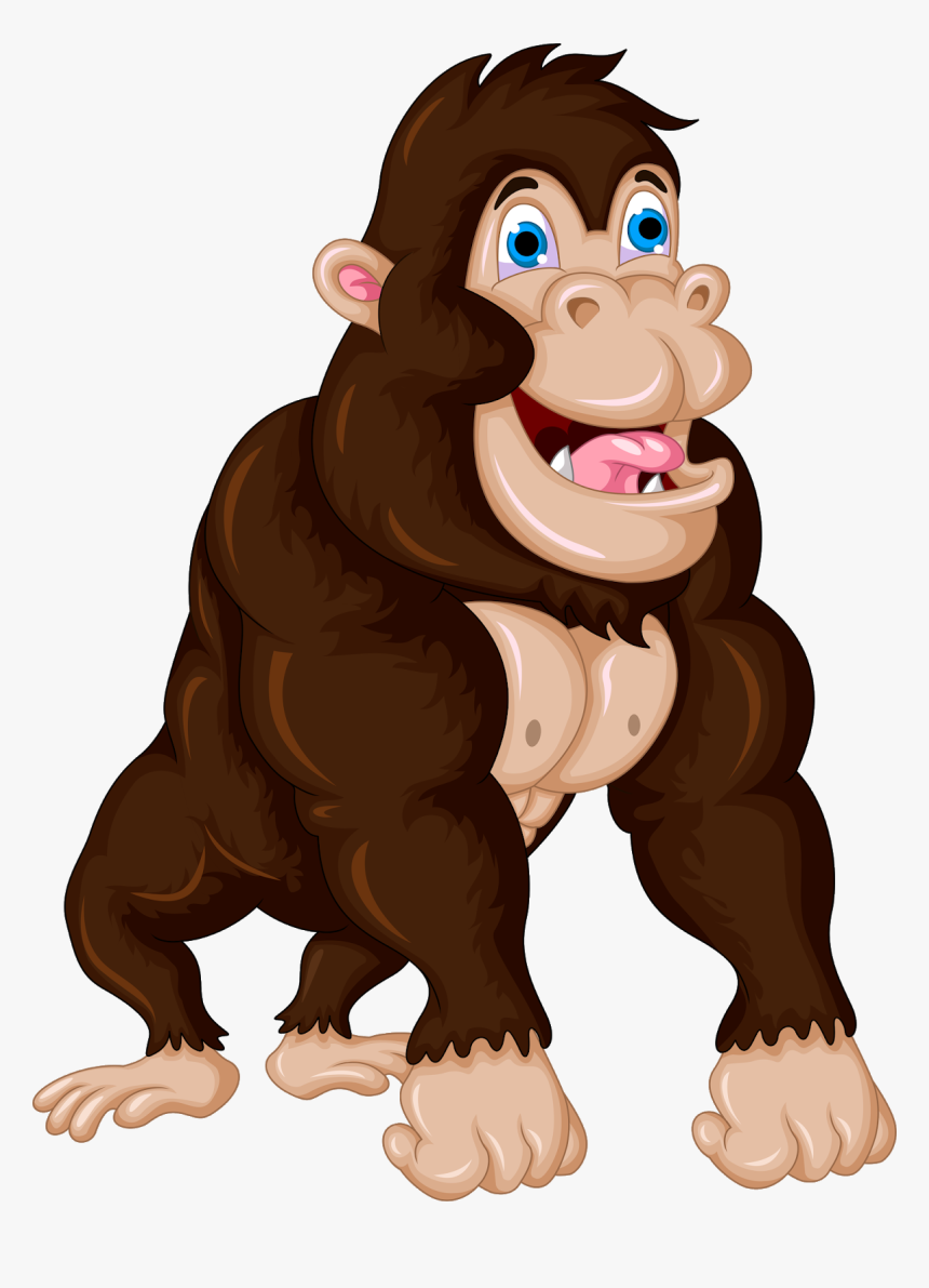Monkey Cartoon Drawing Illustration - Cartoon Gorilla Png, Transparent Png, Free Download