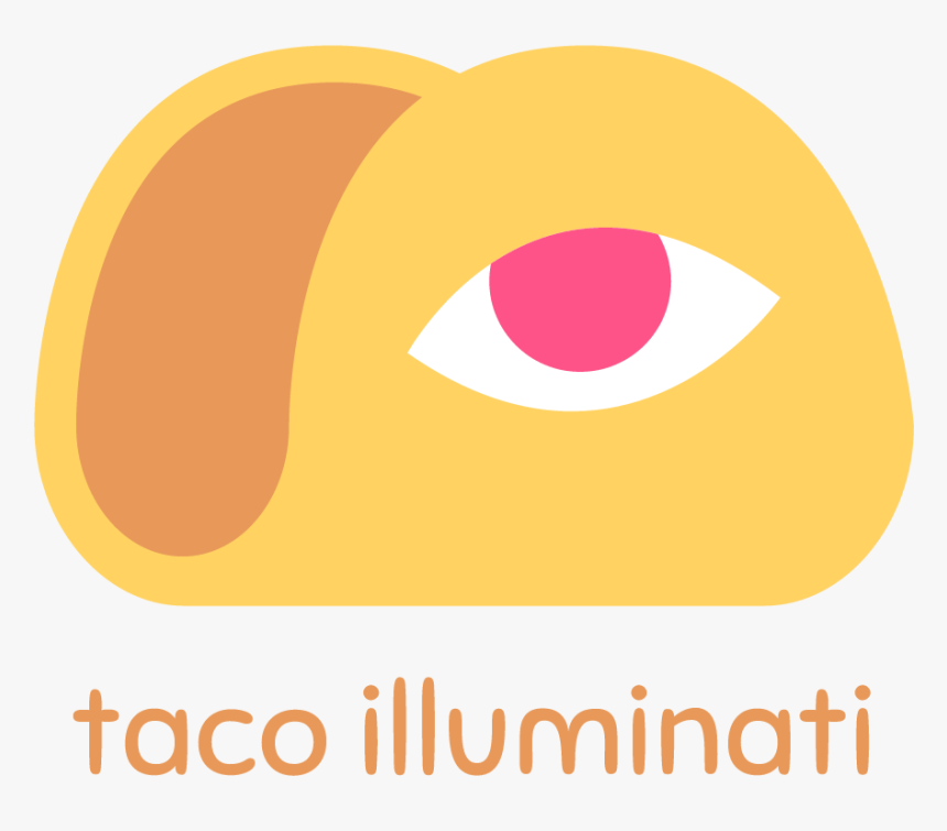 Taco Illuminati Logo Flat Illustrator Sketch Vector - Circle, HD Png Download, Free Download