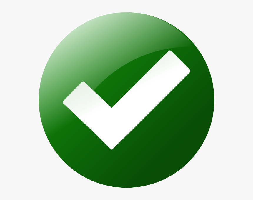 Green Check Mark Button, HD Png Download, Free Download