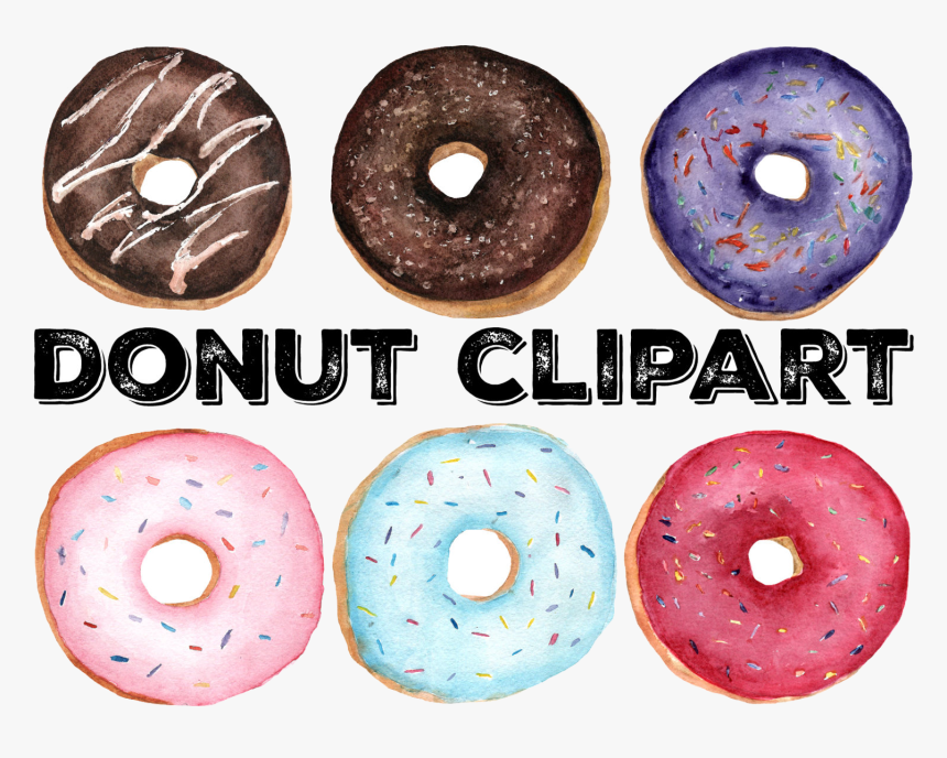 Donut See Here Clipart Transparent Background Black - Clipart Transparent Background Donut, HD Png Download, Free Download