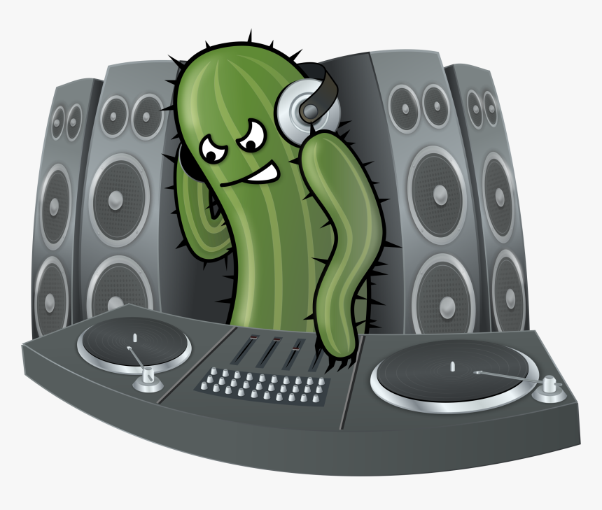 Dj, Cactus, Speakers, Green, Buttons, Knobs, Audio - Dj Cactus, HD Png Download, Free Download