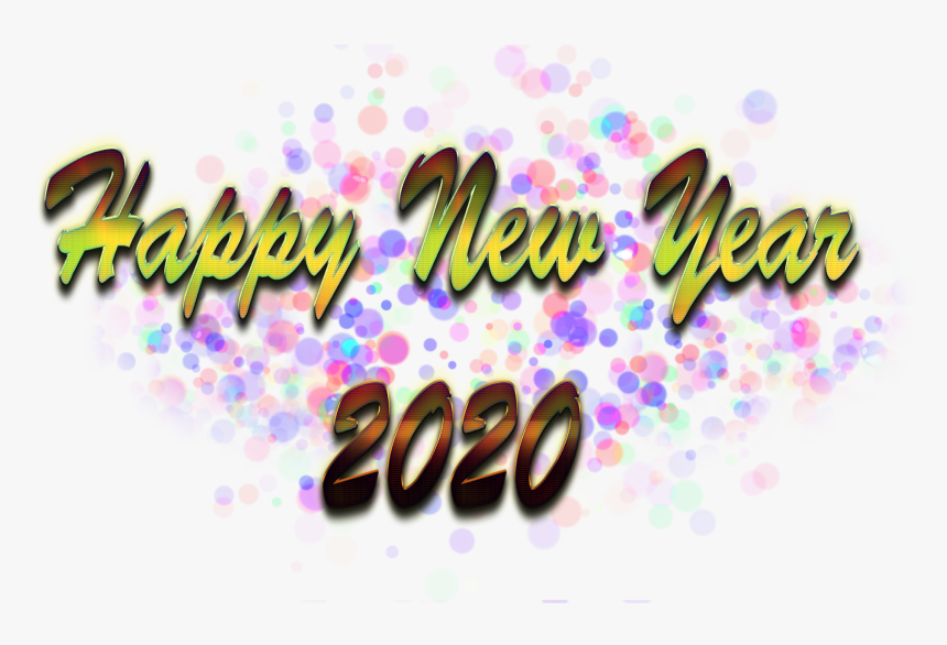 Happy New Year Png Image 2020 Png Background - Calligraphy, Transparent Png, Free Download