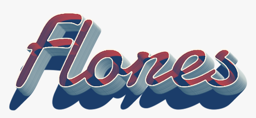Flores 3d Letter Png Name - Graphic Design, Transparent Png, Free Download