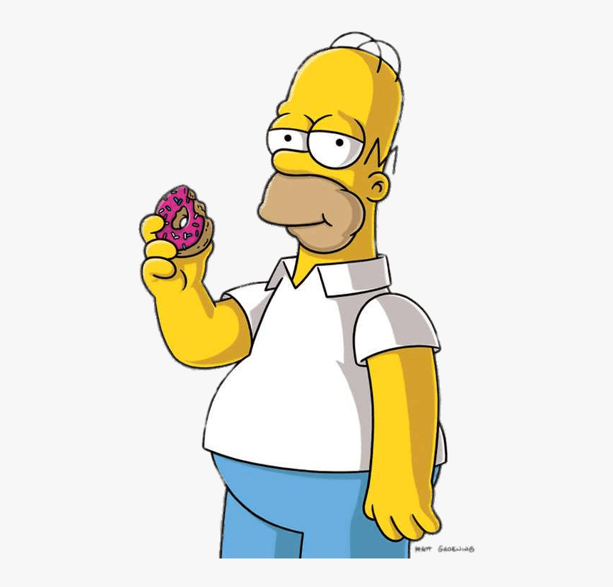 Homer Simpson Eating A Donut - Homer Simpson Donut Png, Transparent Png, Free Download