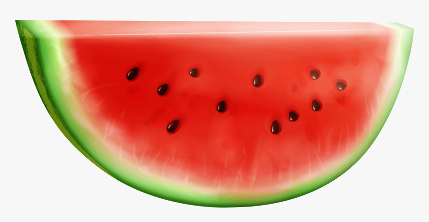 Watermelon Clip Art - Watermelon Slice Clipart Transparent, HD Png Download, Free Download