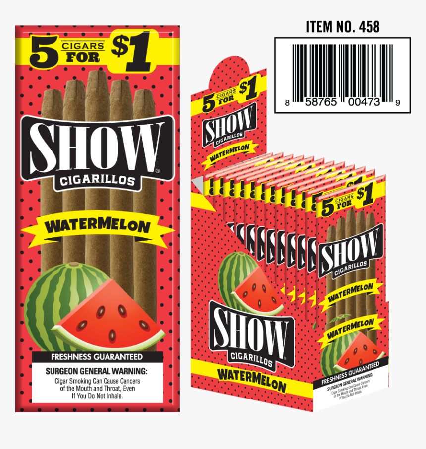 Show Cigarillos Foil Watermelon 15/5pk - Show Cigarillos, HD Png Download, Free Download