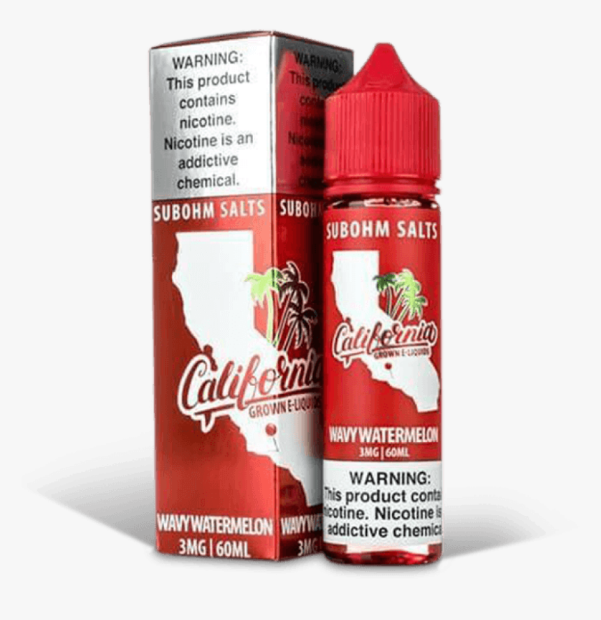 California Grown Wavy Watermelon - California Grown E Liquids Grizzly Apple, HD Png Download, Free Download