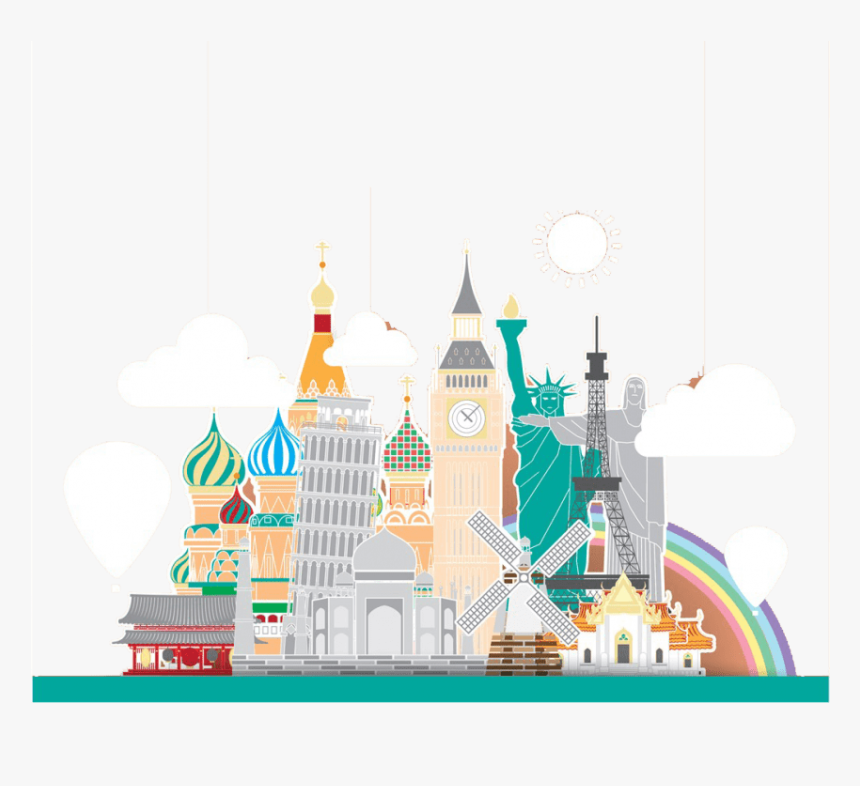 Free Png Russia Creative Castle Png Images Transparent - World Famous Building Cartoon, Png Download, Free Download