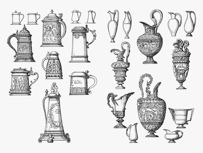 Jars, Cups, Line Art, Containers, Drinking, Drink - Sketch, HD Png Download, Free Download