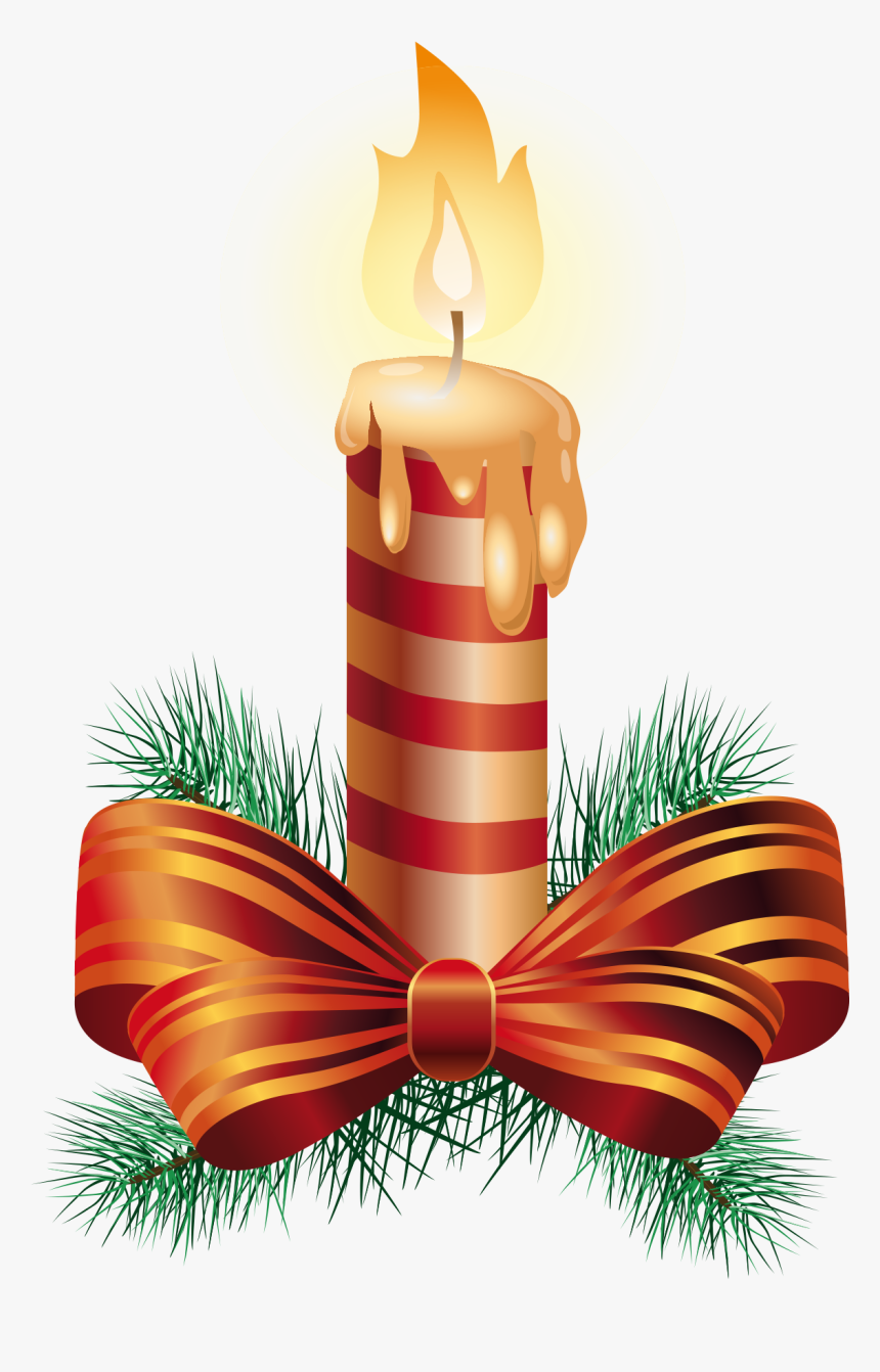 Candle Vector Ornament Christmas Candles Png Free Photo - Christmas Candle Clip Vector, Transparent Png, Free Download