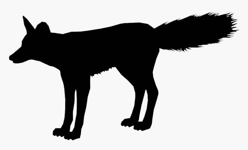 Red Fox Fauna Silhouette Black M - Dog, HD Png Download, Free Download