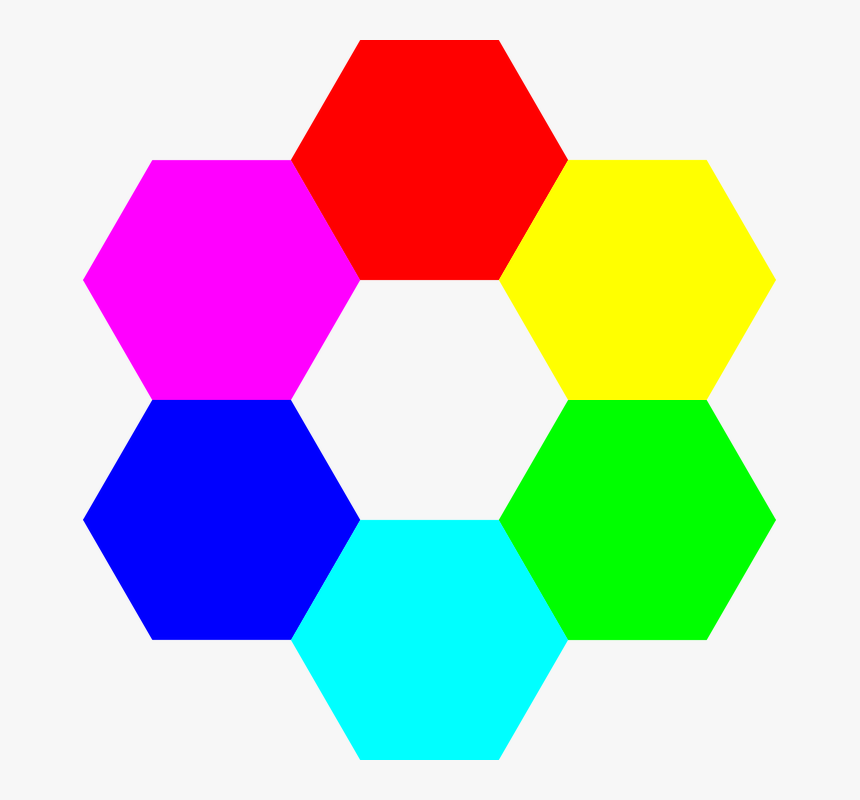 Colors, Hexagon, Symmetry, Rainbow Colors - Hexagons Clipart, HD Png Download, Free Download