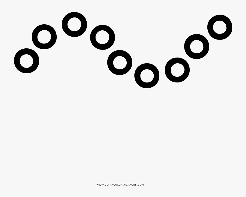 Dotted Line Coloring Page - Circle, HD Png Download, Free Download