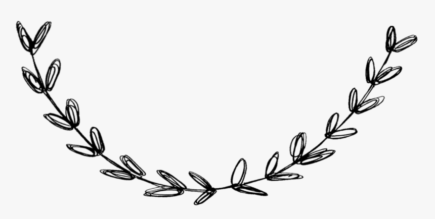 Small Wreath Cliparts - Half Floral Wreath Black And White, HD Png Download, Free Download