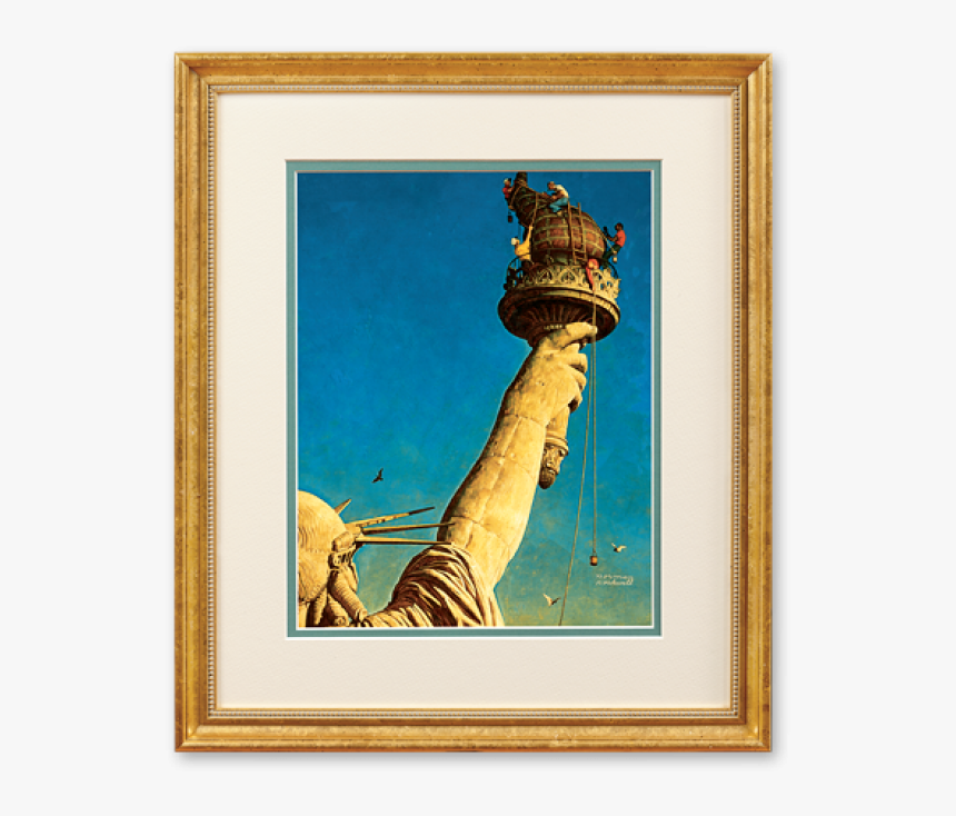 Statue Of Liberty By Norman Rockwell - Working On The Statue Of Liberty, HD Png Download, Free Download