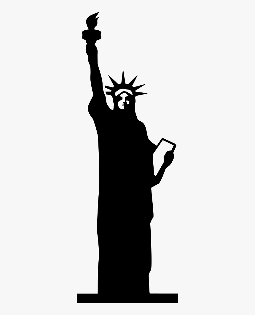 Statue Of Liberty - Statue Of Liberty Black Transparent, HD Png Download, Free Download