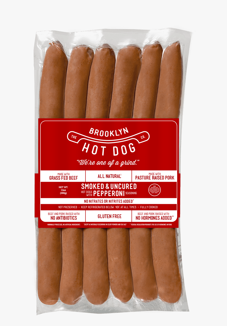 Brookly Hot Dog Company Pepperoni Dogs - 1 Pack Of Hot Dogs, HD Png Download, Free Download