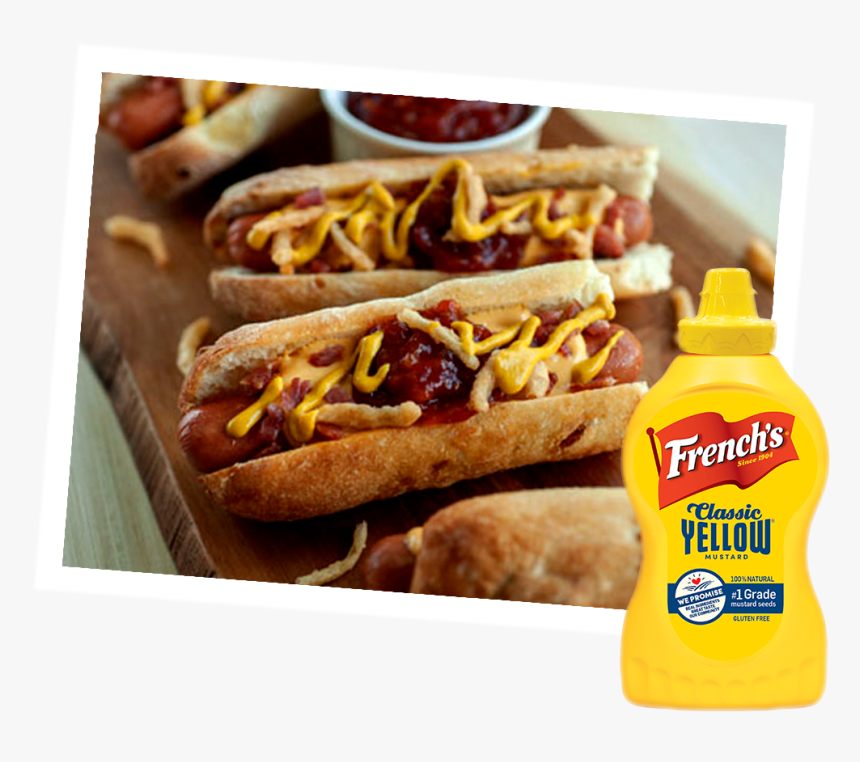 Bacon Cheddar Hot Dog - French's Mustard, HD Png Download, Free Download