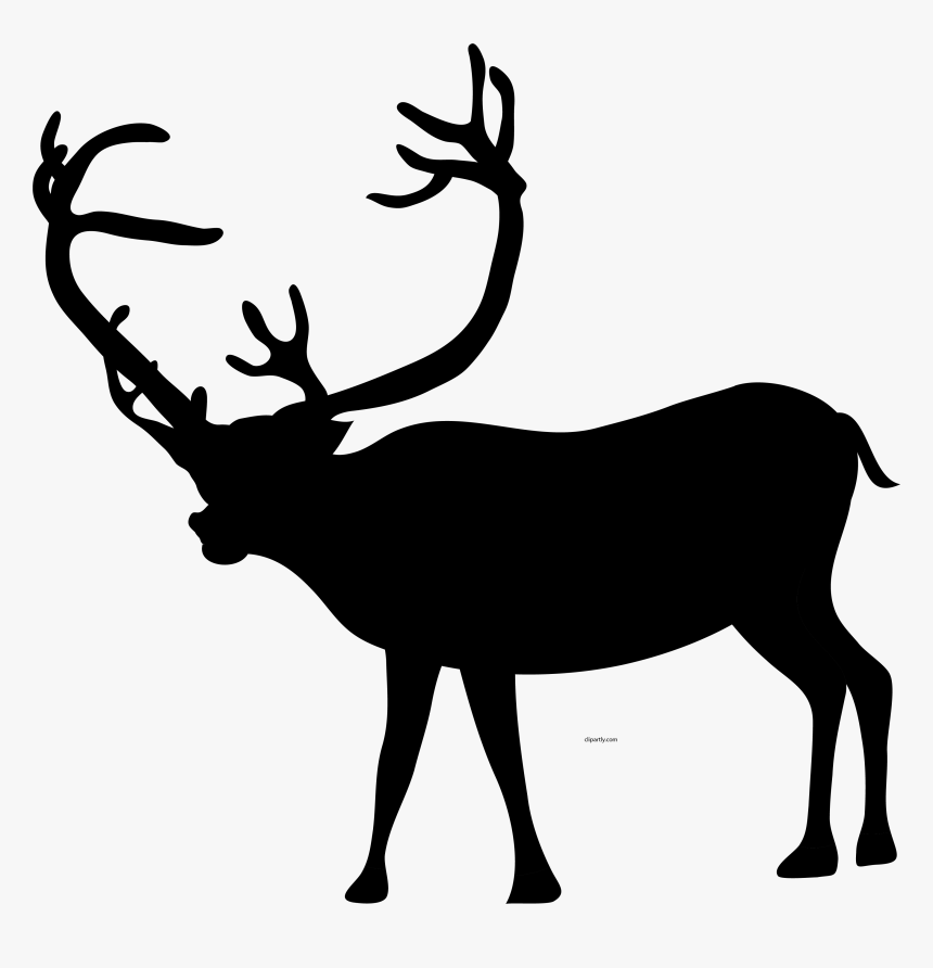 Christmas Black Color Deer Clipart Png - Black Deer Png Clipart, Transparent Png, Free Download