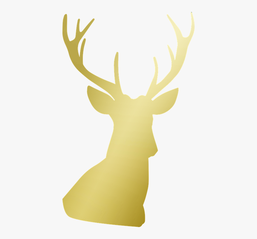 Gold Deer Png, Transparent Png, Free Download