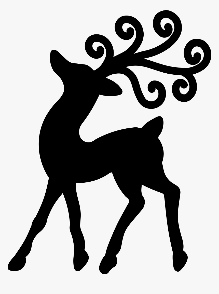 Transparent Reindeer Silhouette Png - Roe Deer, Png Download, Free Download