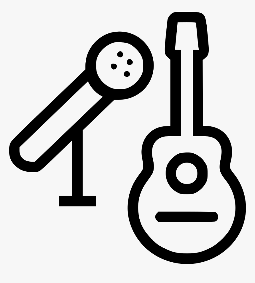Guitar And Mic Svg Png Icon Free - Icon กี ต้า ร์, Transparent Png, Free Download