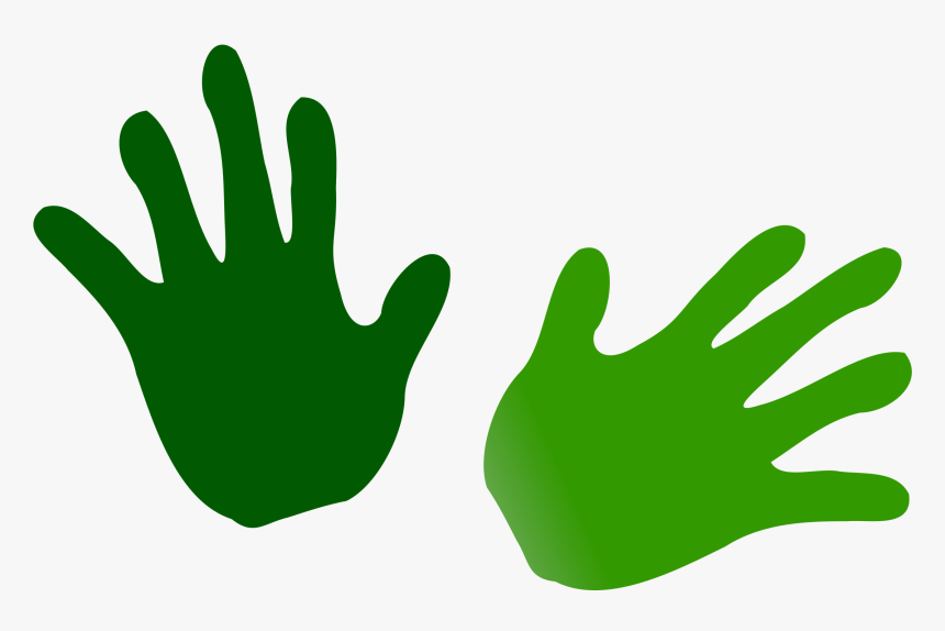 Green Hands Clip Arts - Green Hands Clipart, HD Png Download, Free Download