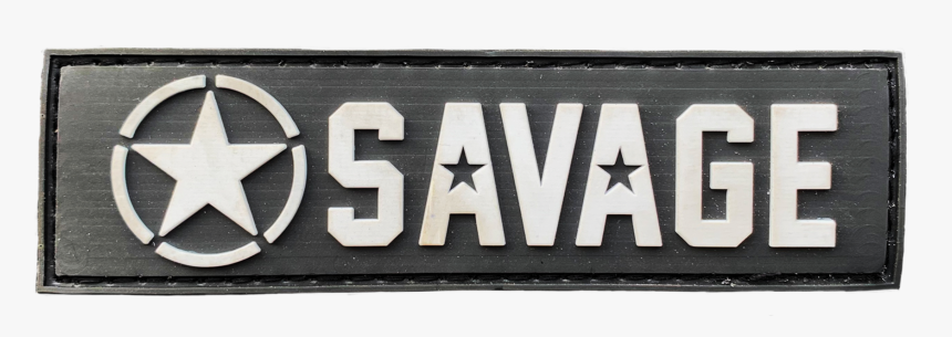 Savage Patch - Banner - White Star - Savage Barbell"
 - Signage, HD Png Download, Free Download