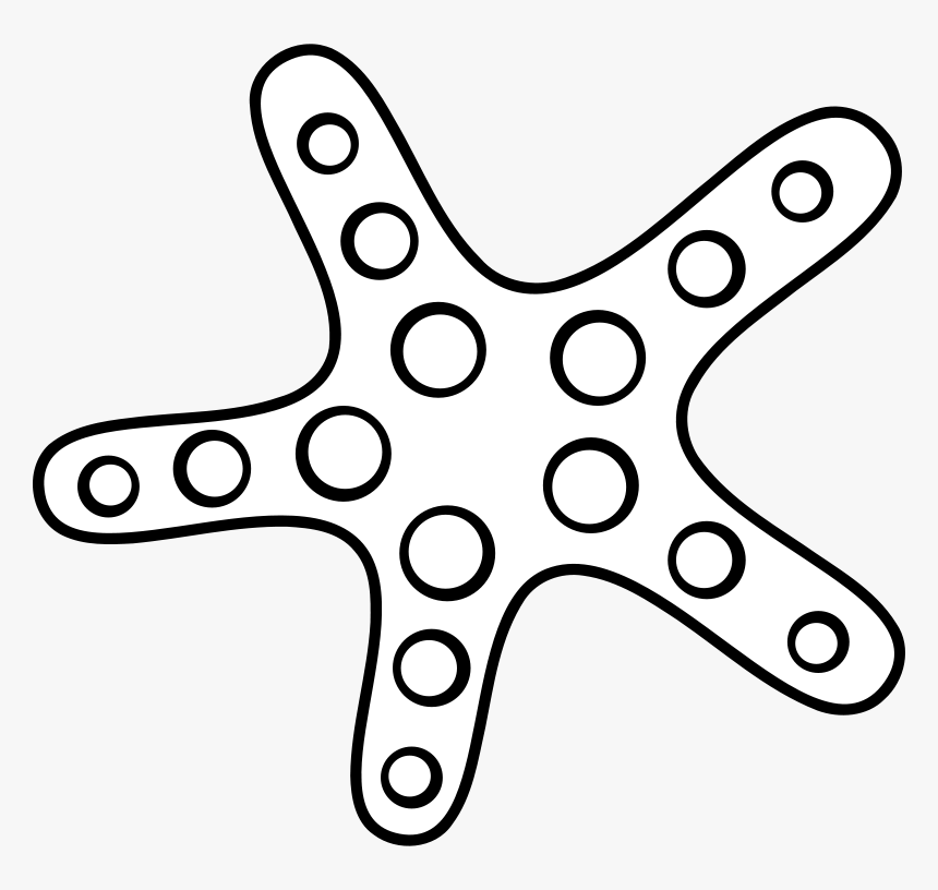 Free White Star Image - Starfish Clipart Black And White, HD Png Download, Free Download