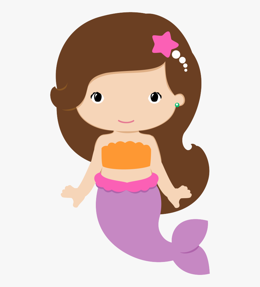 Cute Mermaid Clipart, HD Png Download, Free Download