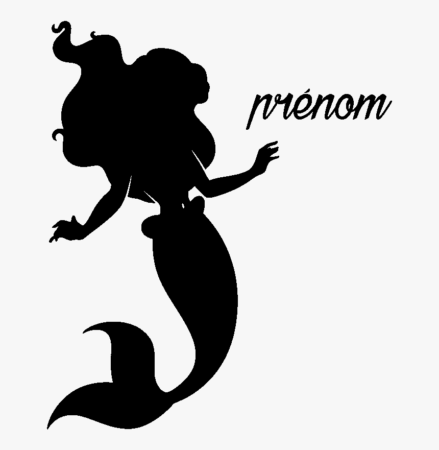 Sticker Prenom Personnalisable La Jolie Sirene Ambiance - Sirena Png Silueta, Transparent Png, Free Download