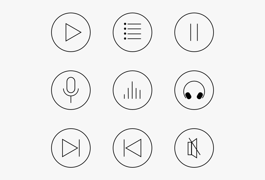 Music Player Icons Png, Transparent Png, Free Download
