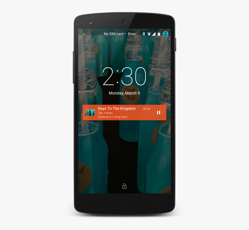 Music Player Controls On Lock Screen - Android Media Session, HD Png Download, Free Download