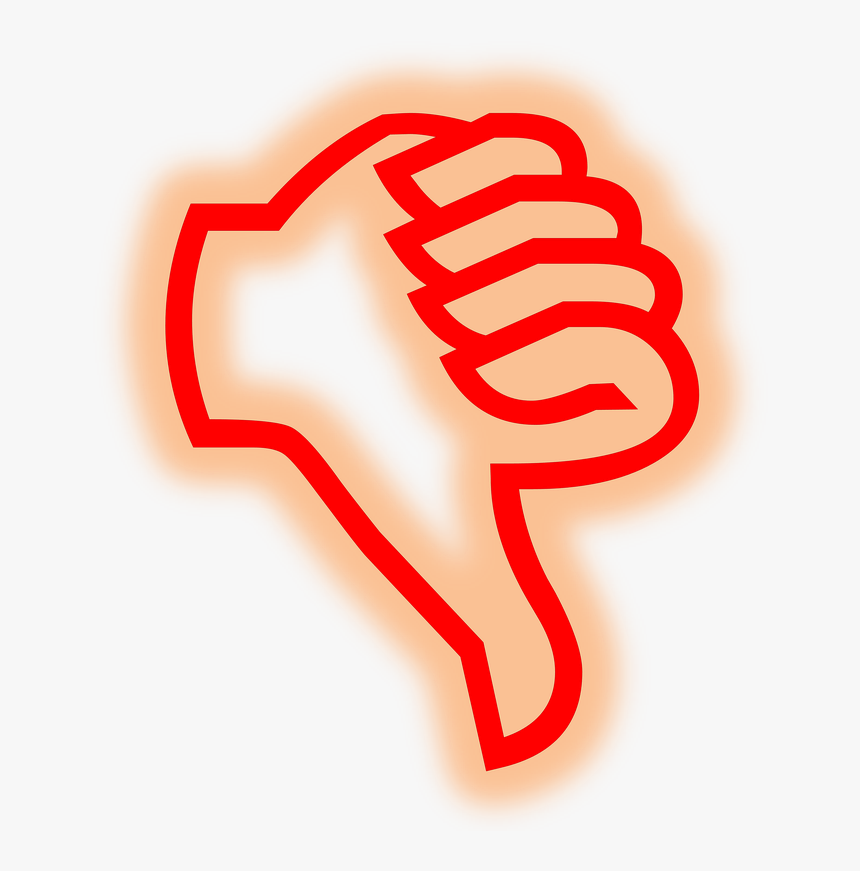 Pulgar Abajo Rojo - Thumbs Down Cartoon Transparent, HD Png Download, Free Download