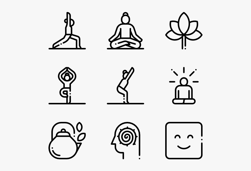 Yoga And Mindfulness - Line Art, HD Png Download, Free Download