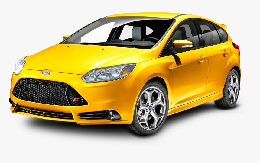 Ford Focus Yellow Car Png Image - Ford Focus 2012 Us, Transparent Png, Free Download