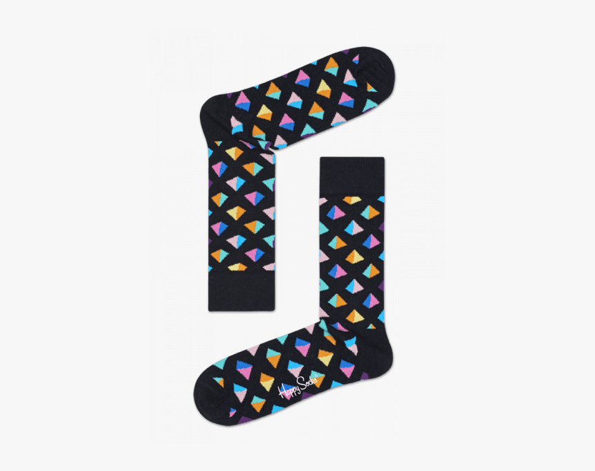 Pyramid Sock Black - Happy Socks Dots, HD Png Download, Free Download